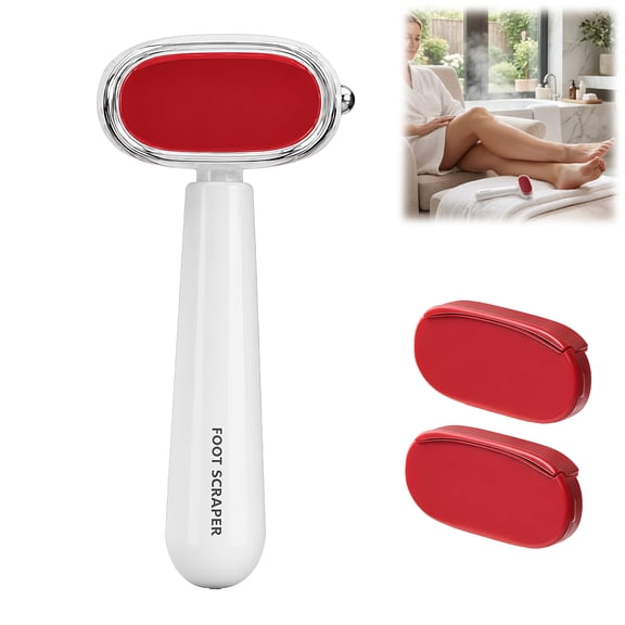 Dual‑Sided Callus Remover, Rust‑Proof Stainless Steel Foot File, Wet‑Safe Exfoliator for Hard Dead Skin Cracked Heels.(White 1Pcs)