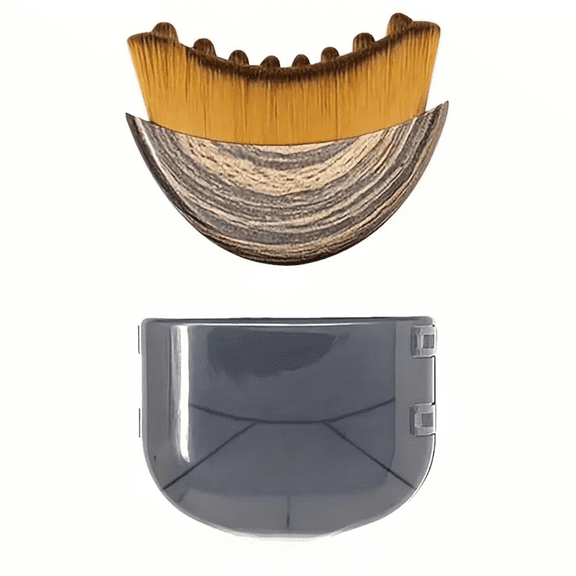 Dual-Sided Facial Massage Brush - Soft Bristle Lymphatic Drainage Brush for Jawline Lifting & De-puffing, Ergonomic Contour Sculpting Tool for Face & Neck(Large 1pcs)