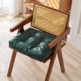 thumbnail image 1 of Dual Sided Faux Leather Seat Cushion - Waterproof Square Seat Pad for Dining Room, Kitchen and Office Chair Cushion with Handle 17.7"X17.7"X3.15" (1 Pack, Green), 1 of 6