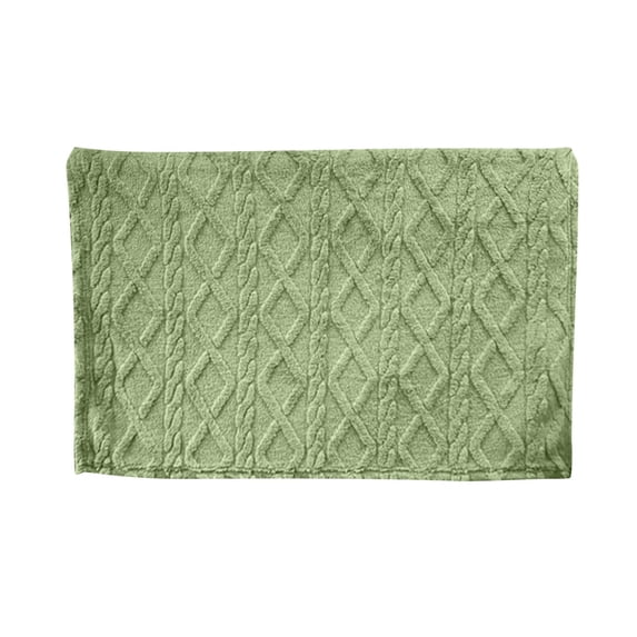 Dual Sided Flannel Taffeta Throw Blanket, All Season Warm Breathable Reversible Nap Sofa Cover Blanket 39.4*27.5In Green
