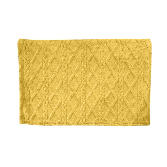 Dual Sided Flannel Taffeta Throw Blanket, All Season Warm Breathable Reversible Nap Sofa Cover Blanket 39.4*27.5In Yellow
