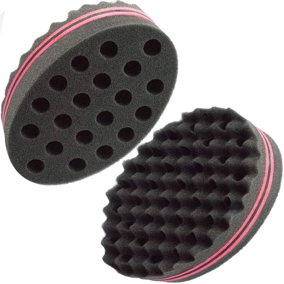 Dual-Sided Hair Sponge for Curls – Twist Sponge with Big & Small Holes for Dreadlocks, Afro, Coils – Natural Wave Styling Tool for Men & Women – Multi-Pack