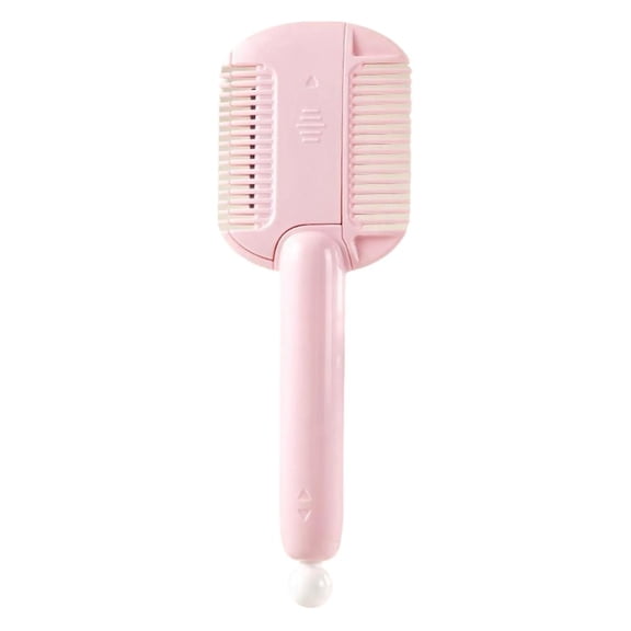 Dual-Sided Hair Trimming Razor Comb, Portable Thinning and Bangs Cutting Tool with ABS Handle & Stainless Steel Blade, Cherry Blossom Pink