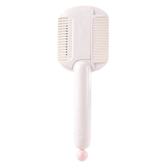 Dual-Sided Hair Trimming Razor Comb, Portable Thinning and Bangs Cutting Tool with ABS Handle & Stainless Steel Blade, Ivory White