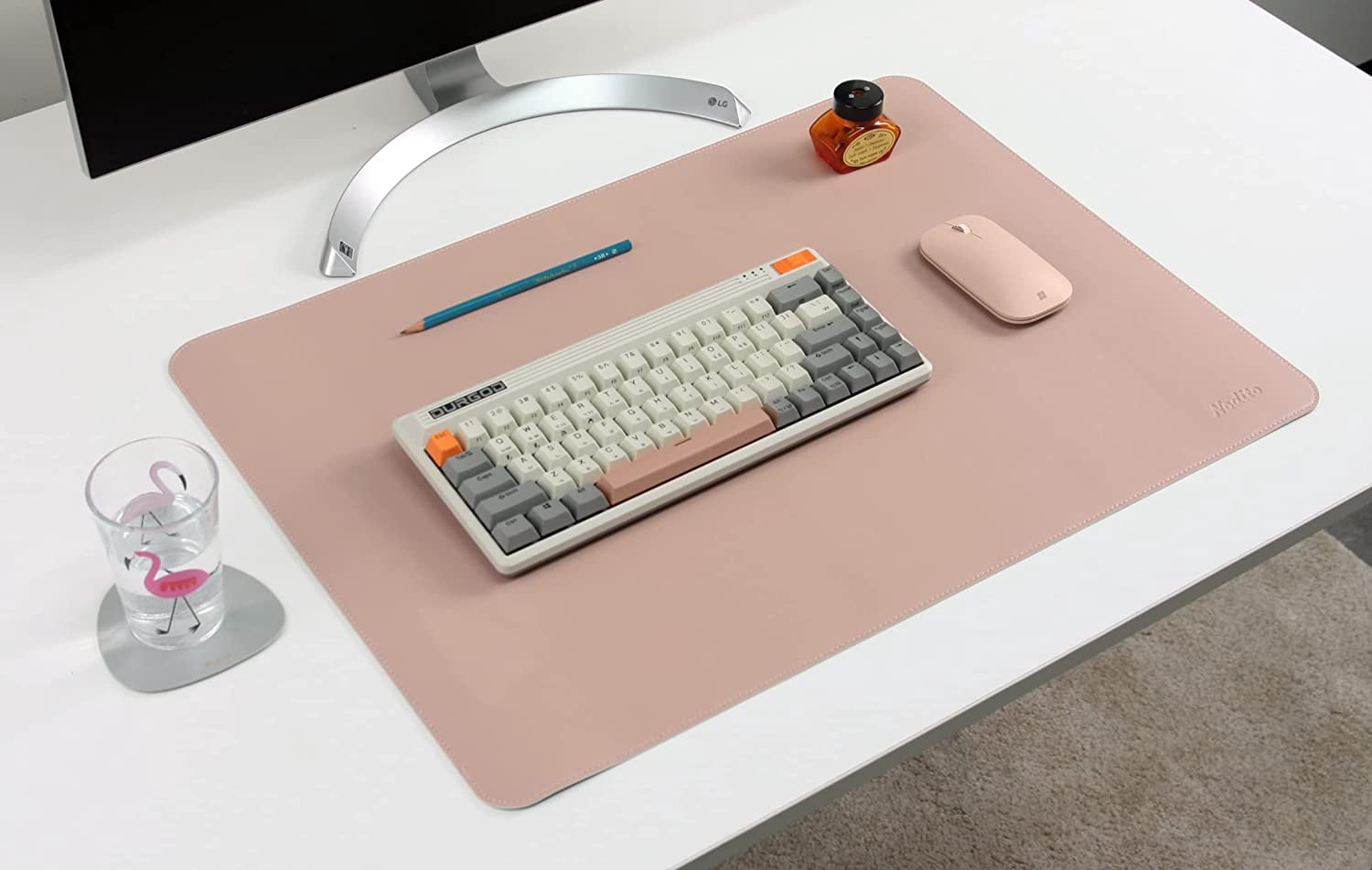 Dual-Sided Leather Desk Pad,Blotter for Laptop Computer,Mouse Pad ...