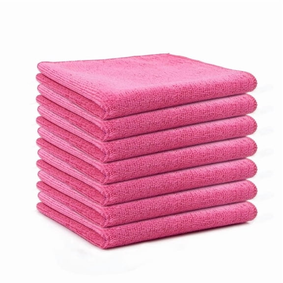 Dual-Sided Microfiber Cleaning Towels, Soft Plush & Scrub Cloths for Dusting, Scrubbing, Kitchen, Windows & Car Detailing, Absorbent Bulk