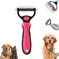 thumbnail image 1 of Dual-Sided Pet Grooming Comb for Dogs & Cats, Deshedding and Dematting Brush for Tangles, Knots & Loose Fur, 1 of 6
