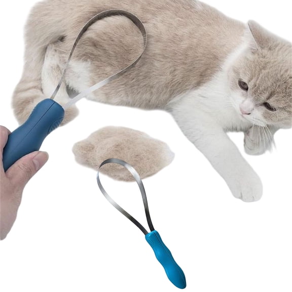 Dual Sided Shedding Blade, Stainless Steel Pet Grooming Tool with ABS Grip, Removes Loose Hair & Undercoat for Heavy Shedding