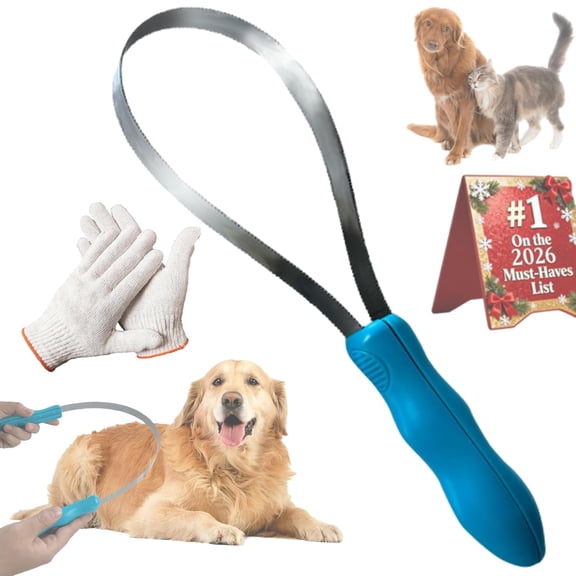 Dual Sided Shedding Blade for Dogs Stainless Steel Hair Remover for Loose Fur(#A)