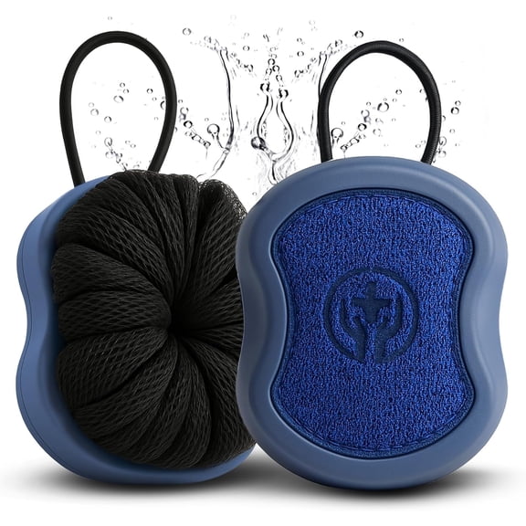 Shower Scrubber for Body 2-in-1: 2 Pack High-Foaming Body Scrubber Exfoliator, Ergonomic Deep Exfoliating Bath Brush Loofah, Durable Shower Tool for Men & Women