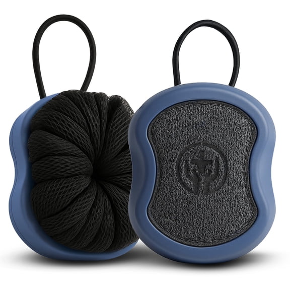 Tilcare Shower Scrubber for Body, 2-in-1 Exfoliating Bath Brush Loofah, Ergonomic Deep Cleansing Shower Tool, 2 Pack for Men and Women