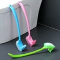 thumbnail image 1 of Dual-Sided Toilet Brush under $5! CQCYD Toilet Bowl Brush with Holder Double Sided, Rubber & Slit Brush for Deep Cleaning, Long Handle Bathroom Cleaning Tool, Toilet Cleaner, 1 of 8