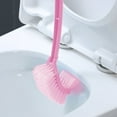 thumbnail image 1 of Dual-Sided Toilet Brush under $5! CQCYD Toilet Bowl Brush with Holder Double Sided, Rubber & Slit Brush for Deep Cleaning, Long Handle Bathroom Cleaning Tool, Toilet Cleaner, 1 of 7