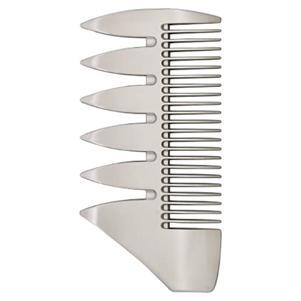 Dual Sides Alloy Pocket Size Comb Wallet Shaving Comb Brush AntiStatic