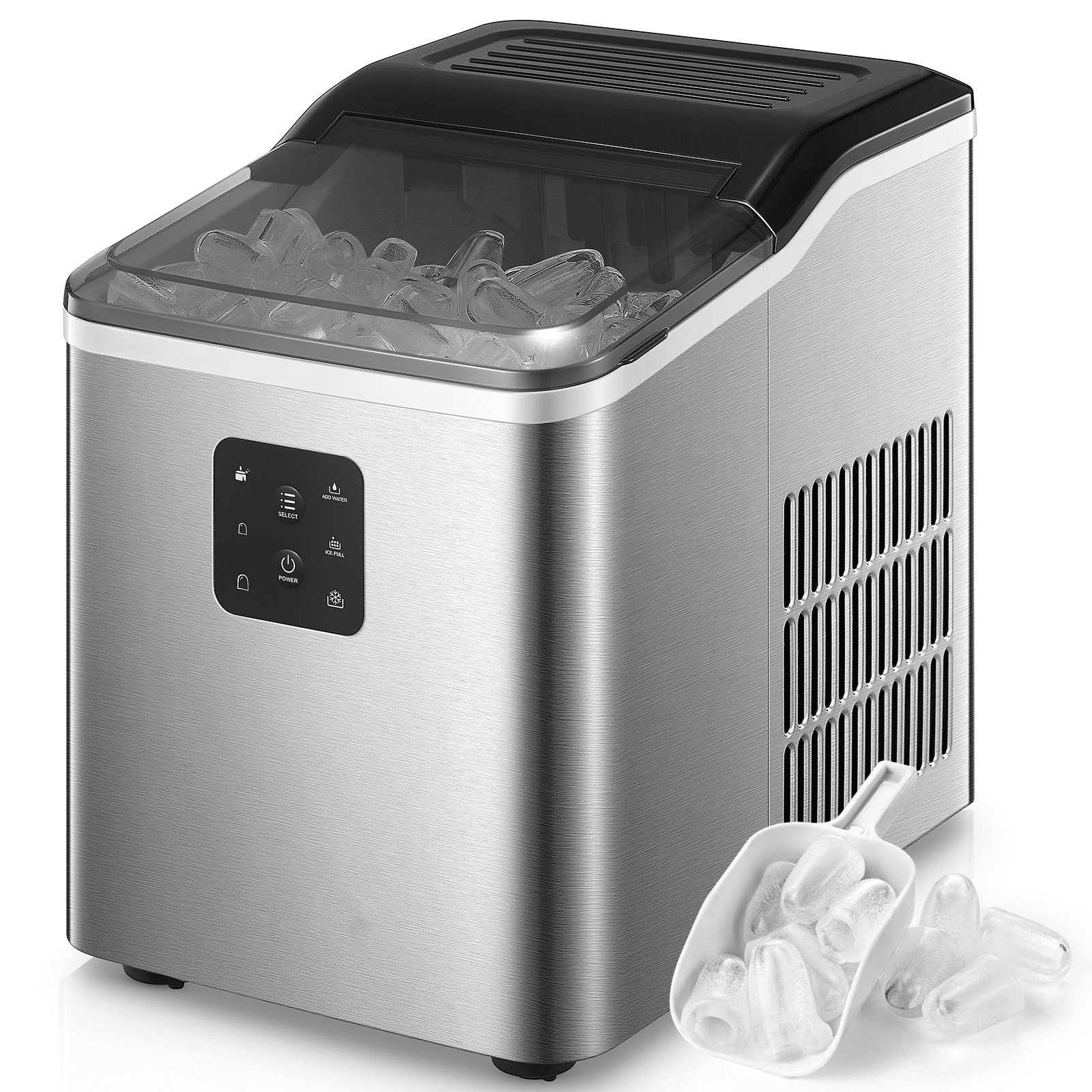 Upstreman Small Countertop Ice Maker with Self-Cleaning & 6-Min Fast Ice Making| Portable Bullet Ice Machine for Kitchen, RVs- Y90