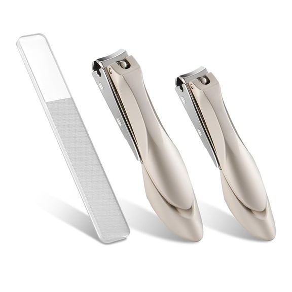 Dual-Size Nail Clipper Set, Rust-Proof Steel & Ergonomic Grip, Precision Nail Trimmer for Family/Daily Care