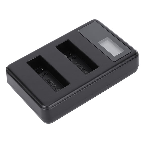 Dual Slot Action Camera Battery Charger with LCD Screen Display for GoPro Hero 4 (9.0 x 8.0 x 3.0 inches / 22.8 x 20.3 x 7.6 cm)