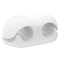 thumbnail image 1 of Dual Slot Adhesive Pencil Holder, Silicone Wall and Desk Pen Organizer, Sticky Marker Storage Clip, Portable Stationary Rack for Clipboard and Office Daily Supplies Arrangement,White, 1 of 9