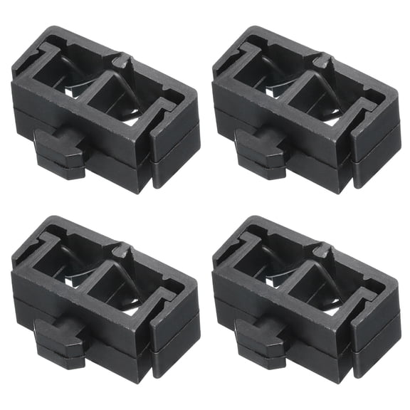 Dual Slot Flat Cable Clamp 8, 13mm Mount Slot Width ABS 40 Series European Standard Aluminum Extrusion 4Pcs