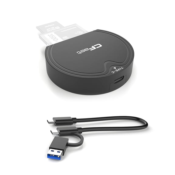 Dual-Slot USB3.2 Gen2 Card Reader 10Gbps Transfer Rate, Hot Swap Capable for Professional Photographers
