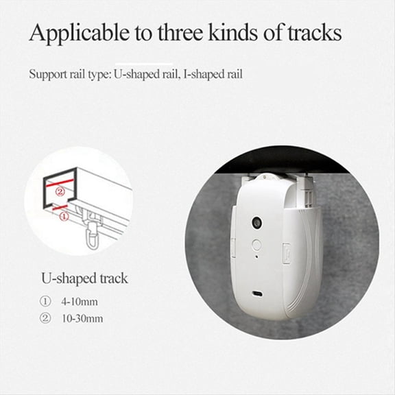 Dual Smart Curtains Robot T/U-Rail Tracks Automatic Curtain Opener Remote Control Curtain Motor