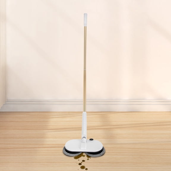 Dual Spinning Scrubber Cordless Electric Mop Spin Mop for Home Floor Cleaning White for Kitchen, Bedroom