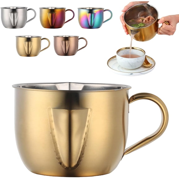 Dual Spout Fat Separator – Stainless Steel Gravy & Soup Strainer with Cool-Touch Handle, Multi-Function Broth & Sauce Oil Separator for Cooking, Hot Pot, Stew