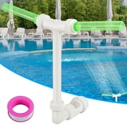 Dual Spray Water Fountains Green Fluorescence Pool Fountain Adjustable Swimming Pool Sprinkler Creative Pool Waterfall Sprinkler Fountain Pool Accessories for Indoor/Above Ground Pool