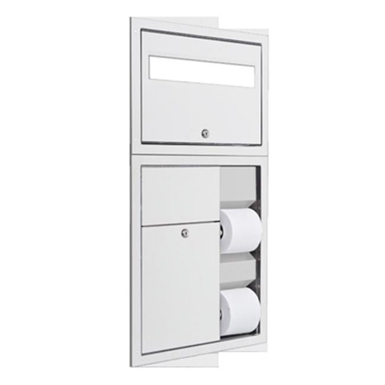 Dual Stall Seat Cover & Toilet Tissue Dispenser With Sanitary Napkin