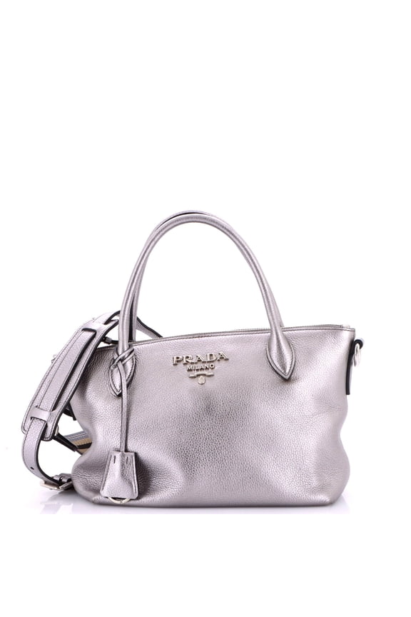 Dual Strap Zip Tote Vitello Daino Small By Rebag
