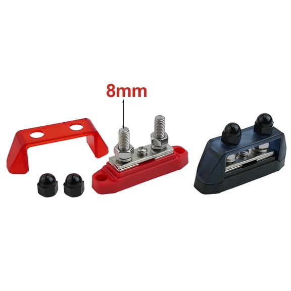 Dual Stud Power Distribution Block For Automotive And Marine Use 250A Rated 2Pcs For Enhanced Connection Flexibility