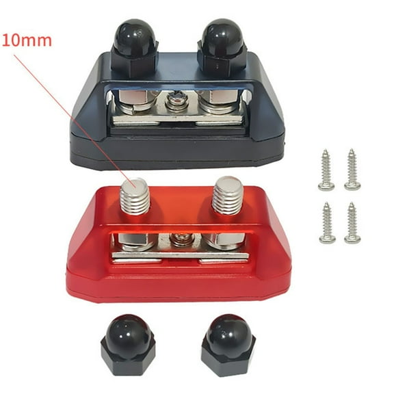 Dual Stud Power Distribution Block For Automotive And Marine Use 250A Rated 2Pcs For Enhanced Connection Flexibility