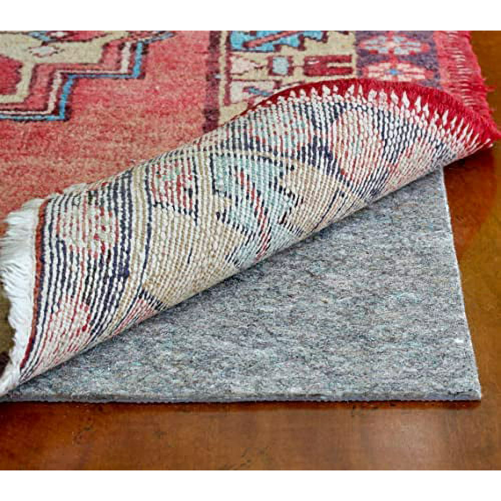 Dual Surface - 2'x5' - 1/8 Thick - Rubber - Non-Slip Backing Rug Pad -  Adds Low-Profile Comfort and Protection 