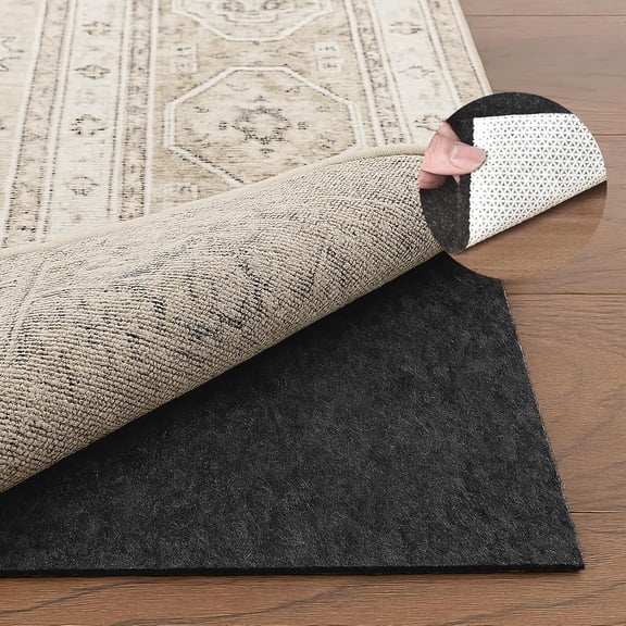 7' x 9' Dual Surface Rug Pad 1/8" Thick Felt with Rubber Backing Non Slip