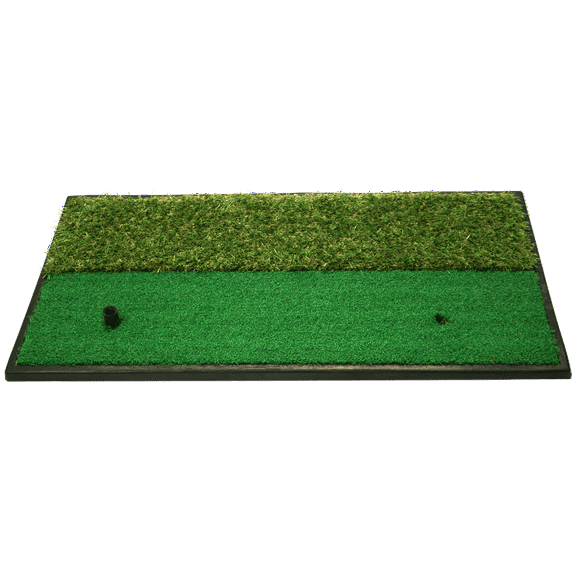Dual-Surface Hitting/Practice, Chipping and Driving Golf Grass Mat with Fairway and Rough Surfaces