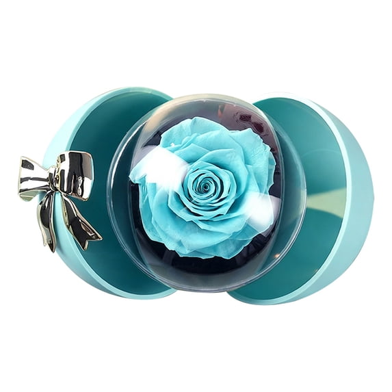 Dual Surprises Proposal Ring Box with Forever Rose, Ngxiha Novel Bow Jewelry Ring Box Surprise Gift Box Rose Ring Box for Wedding, Valentines Day Ring Gift Box Ring Case (Without Accessories)