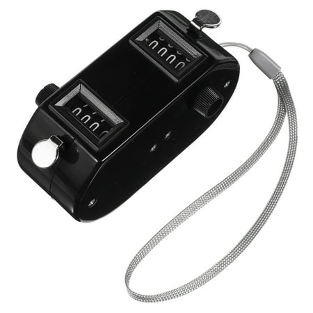 Dual Tally Counter With Four Number Display Mechanical Baseball Golf Mechanical Counters Clickers Pitch Counter Handheld Counter For Sports Events Black