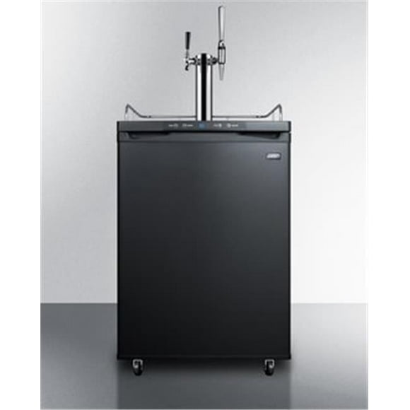 Dual Tap Coffee Dispenser with Combination Nitro & Flat Coffee Tap Kit, Black