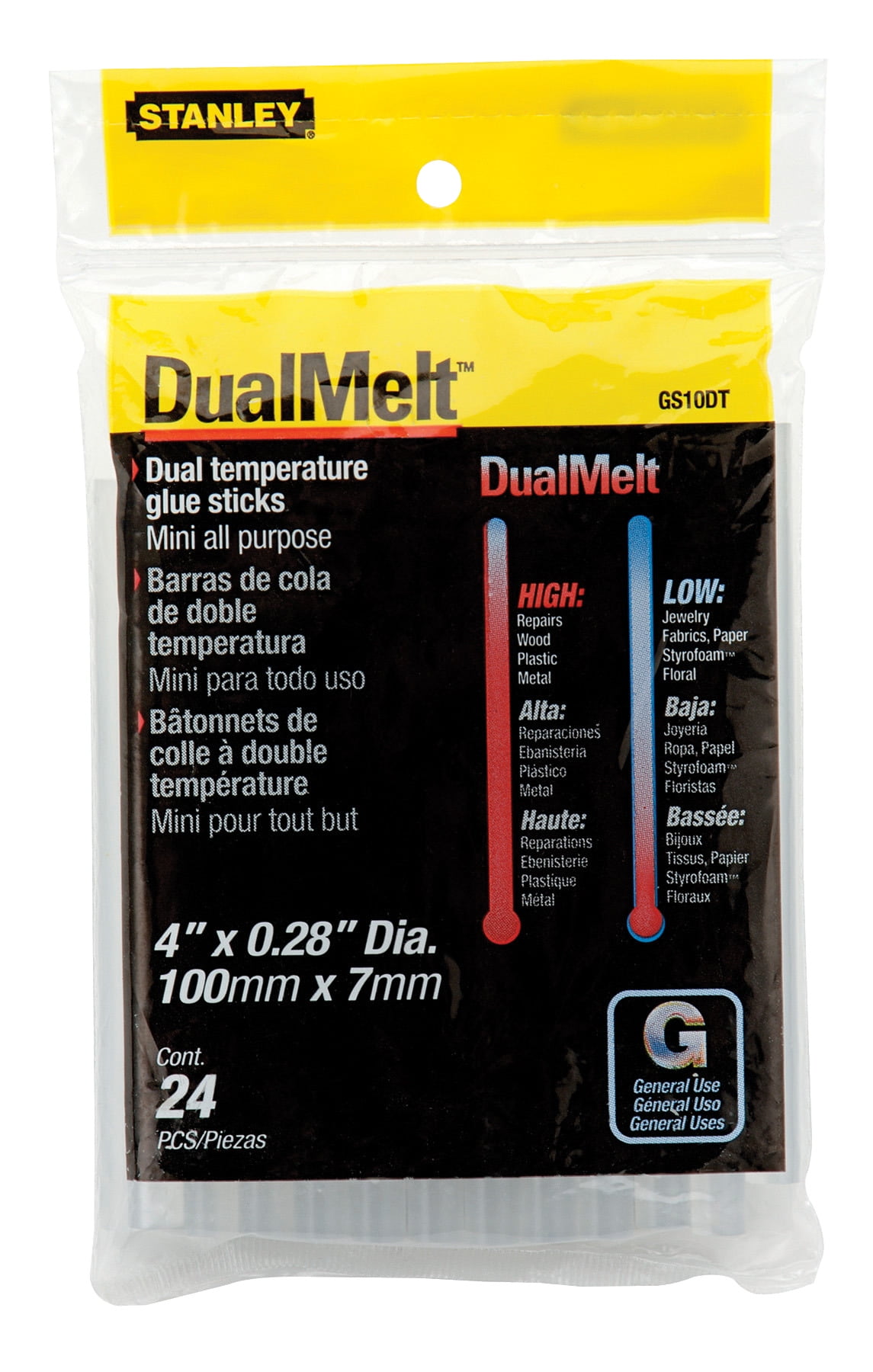 Dual Temperature Mini Glue Sticks, 0.28 Dual Temperature Mini Glue Sticks, 0.28