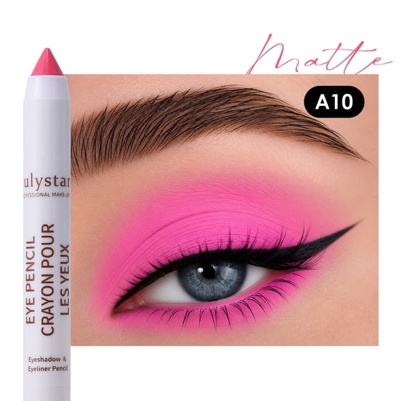 Dual Texture Matte Shimmer Eyeshadow Stick by Julystar, 17 Multi Tone Shades Silky Smooth Non-Caking Transfer Proof Long Wear Multi-Use Eye Crayon All Skin Tones