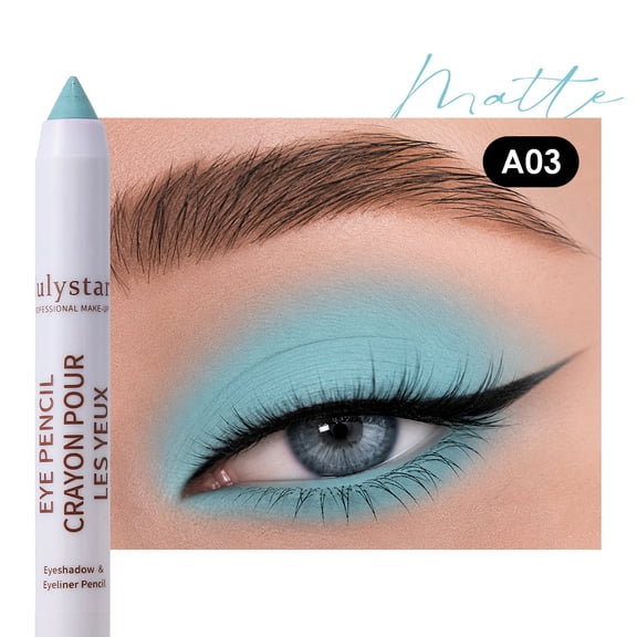 Dual Texture Matte Shimmer Eyeshadow Stick by Julystar, 17 Multi Tone Shades Silky Smooth Non-Caking Transfer Proof Long Wear Multi-Use Eye Crayon All Skin Tones
