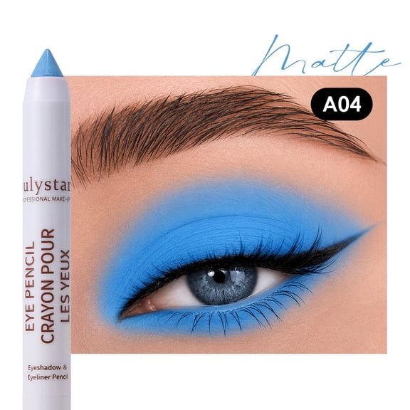 Dual Texture Matte Shimmer Eyeshadow Stick by Julystar, 17 Multi Tone Shades Silky Smooth Non-Caking Transfer Proof Long Wear Multi-Use Eye Crayon All Skin Tones
