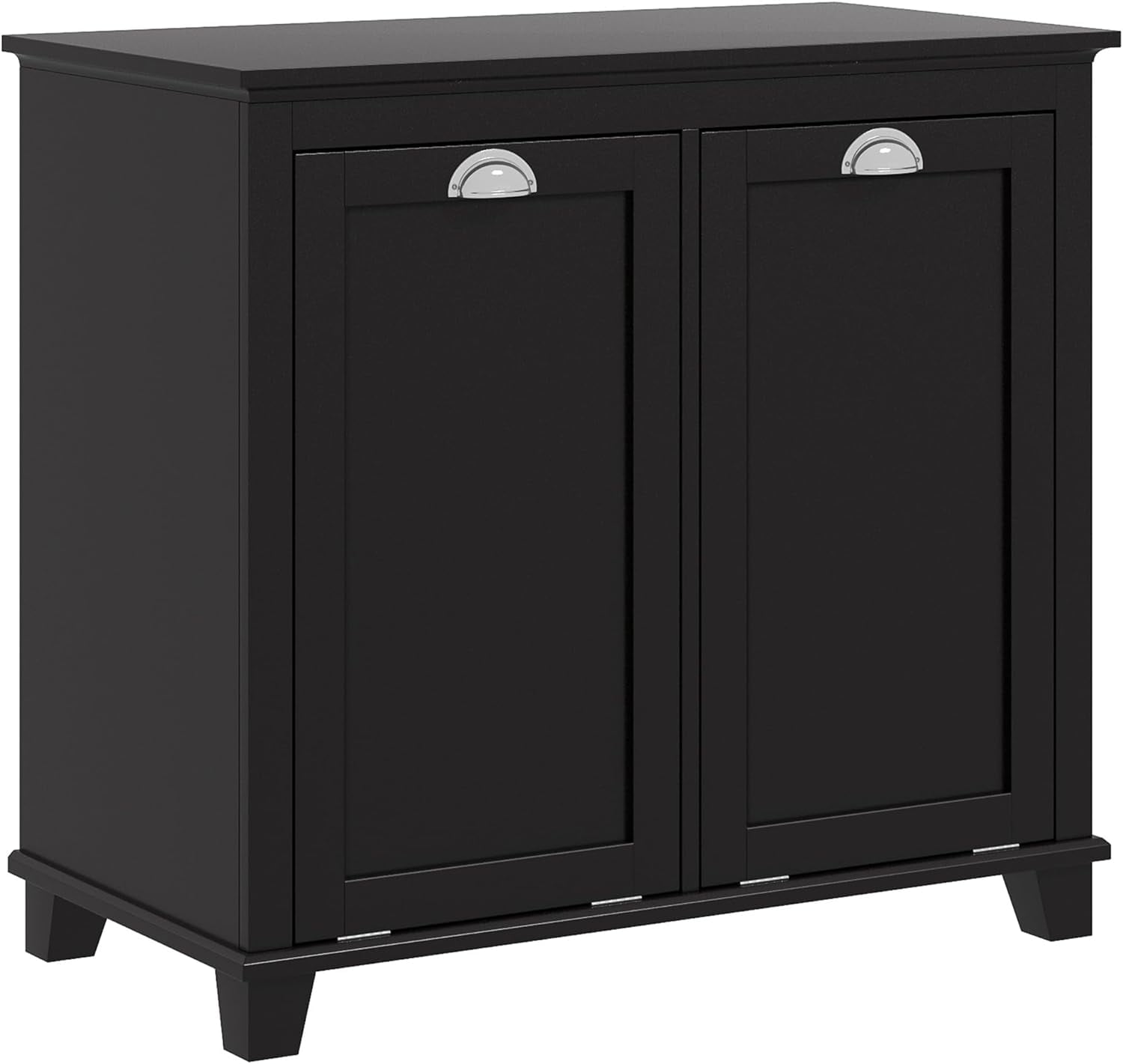 Dual Tilt out Laundry Hamper Bathroom Storage with Hamper, Modern