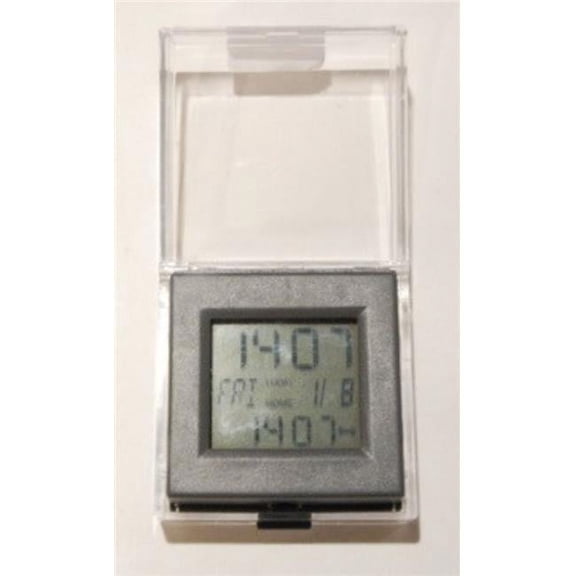 Dual Time Alarm Clock, Grey