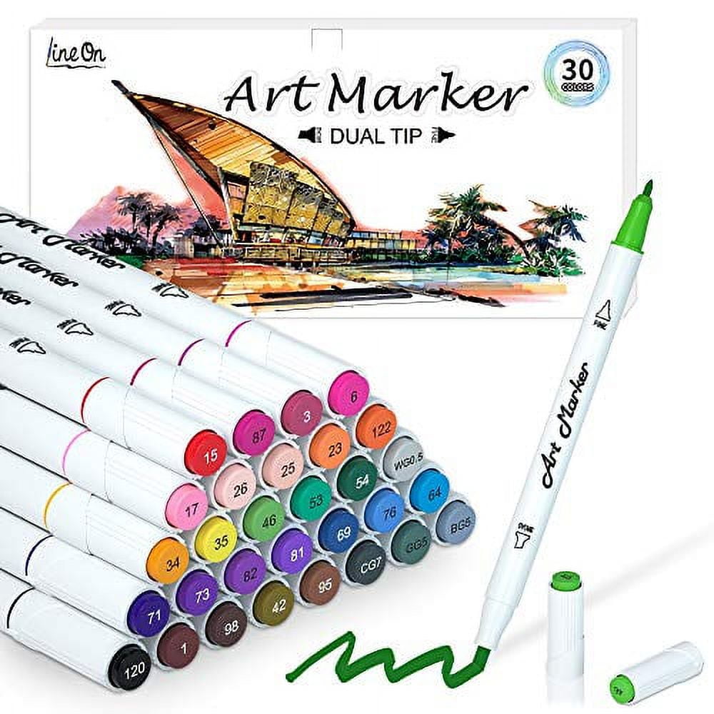 Artmagico Acrylic markers DUAL PEN with two tips set 30 pcs