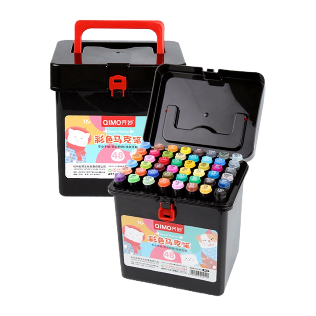 Dual Tip Art Marker Pens Set Fine Liner Watercolor Oily Drawing Paining Brush