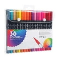 thumbnail image 1 of Dual Tip Colored Pens, 36 Colors Brush and Fineliner Tips Watercolor Coloring Markers for Drawing, Lettering, Journaling, Calligraphy, Note Taking, Coloring, Artist Fine Highlighter, Black Pen Barrel, 1 of 6