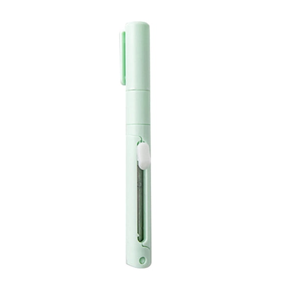 Dual-Tip Craft Knife and Mini Scissors Tool, Creative Portable Art Utility Cutter for Scrapbooking and Hand Account, Multipurpose Paper Cutting Tool A#015 Green