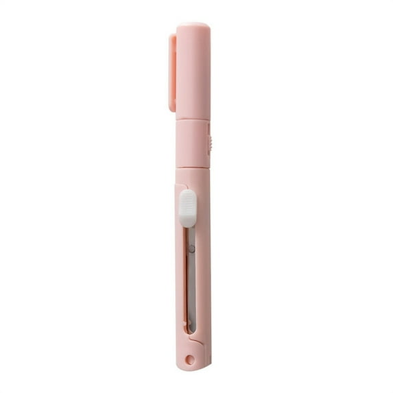 Dual-Tip Craft Knife and Mini Scissors Tool, Creative Portable Art Utility Cutter for Scrapbooking and Hand Account, Multipurpose Paper Cutting Tool A#015 Pink