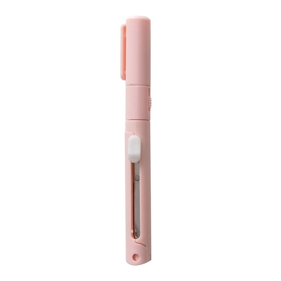 Dual-Tip Craft Knife and Mini Scissors Tool, Creative Portable Art Utility Cutter for Scrapbooking and Hand Account, Multipurpose Paper Cutting Tool A#015 Pink